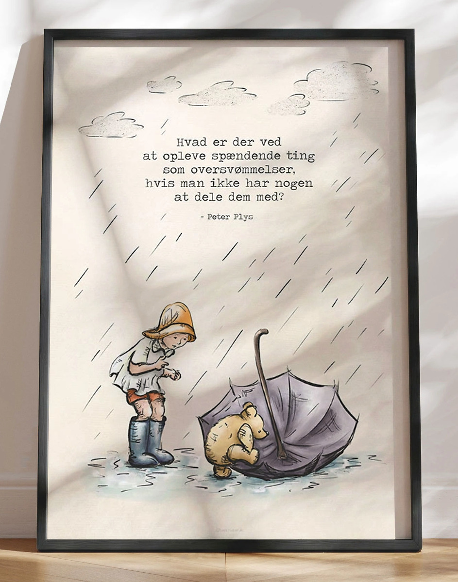 Peter Plys plakat - Nogen at dele med