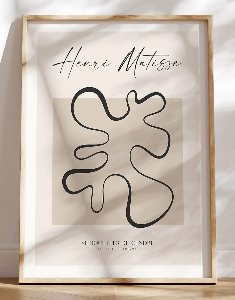 Henri Matisse kunstplakat - Silhouettes de cendre II