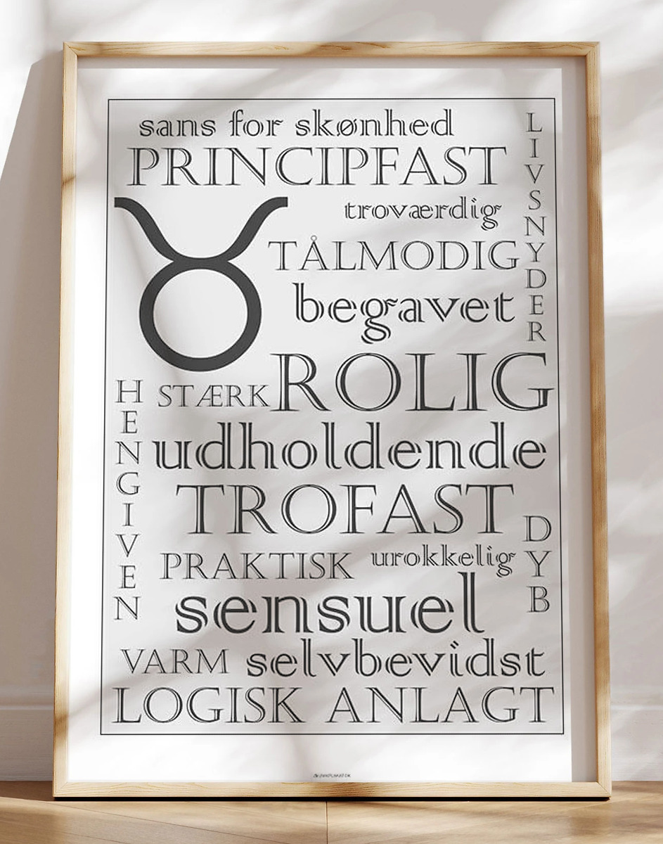 Stjernetegnplakat tyr karaktertræk